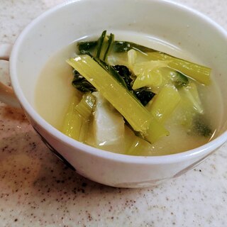 小松菜とキャベツの味噌汁(⁠^⁠^⁠)